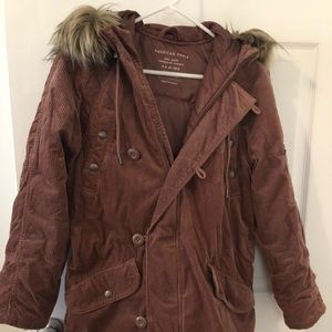Maroon corduroy American Eagle jacket